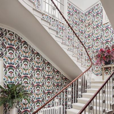 The Rug Seller Nene Wallpaper 119 8036 by Cole & Son in Coral Sage Teal ParchmentRoll