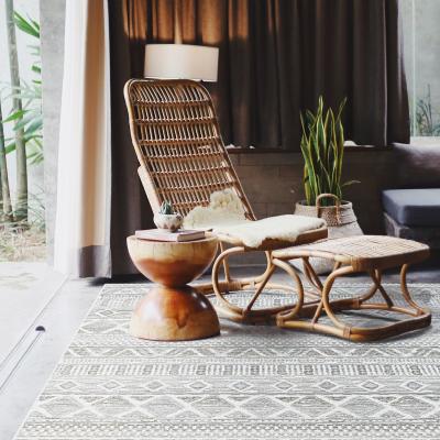 The Rug Seller Brighton Aztec Flatweave 98008 3051 Rugs in Light Grey&nbsp;80x150cm