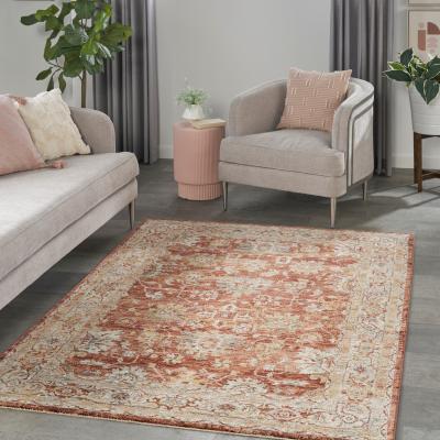 The Rug Seller Sahar SHR02 Traditional Persian Rugs by Nourison in Rust Orange160x234cm