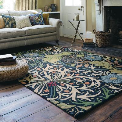 The Rug Seller Seaweed Floral Rugs 28008 in Ink by William Morris&nbsp;250x350cm