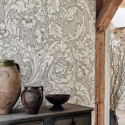 The Rug Seller Pure Bachelors Button Wallpaper 216050 by Morris & Co in Stone Linen&nbsp;Roll