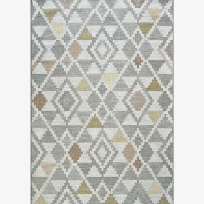 The Rug Seller Brighton Flatweave Indoor Outdoor Rugs 98053 8027 in Grey Yellow160x230cm