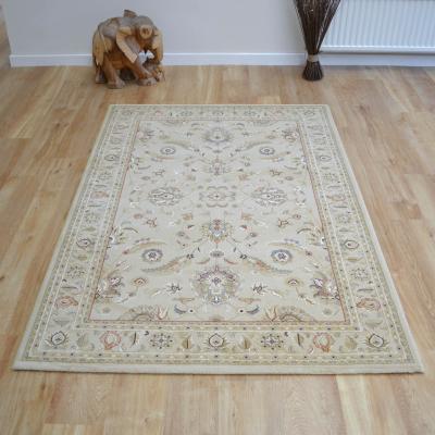 The Rug Seller Noble Art Traditional Bordered Rugs 65124 190 in Ivory&nbsp;80x160cm