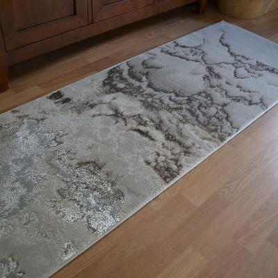 The Rug Seller Aurora AU02 Marble Runner Rugs in Cloud Grey&nbsp;66x240cm