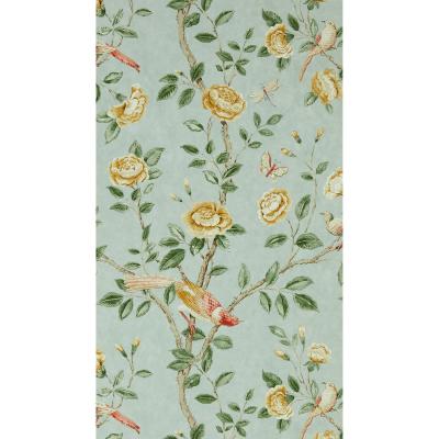 The Rug Seller Andhara Floral Wallpaper 216793 by Sanderson in Seaglass Lemon&nbsp;Roll