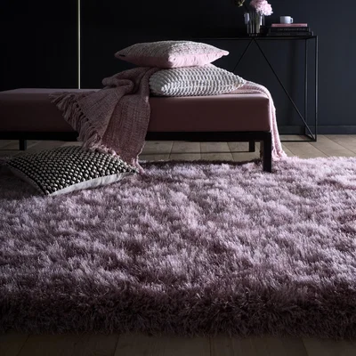 The Rug Seller Extravagance Shaggy Rugs in Rose