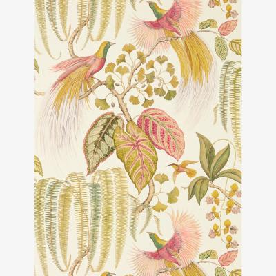 The Rug Seller Bird Of Paradise Wallpaper 216653 by Sanderson in Olive Green&nbsp;Roll