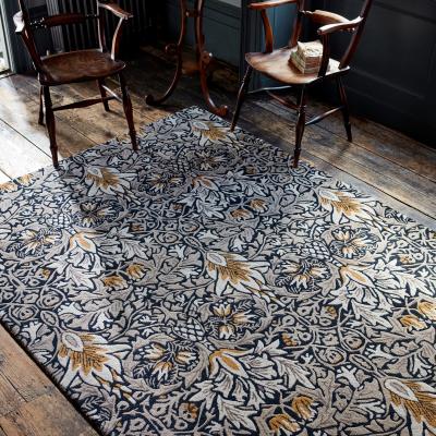 The Rug Seller Snakeshead Floral Rugs 127208 in Indigo by William Morris&nbsp;200x280cm