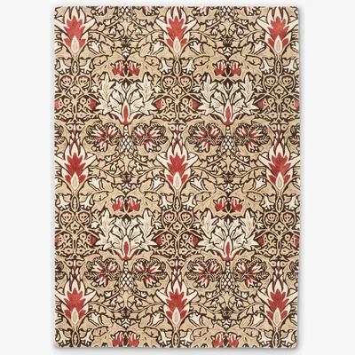 The Rug Seller Snakeshead Floral Rugs 127200 in Chocolate Spice by William Morris&nbsp;250x350cm