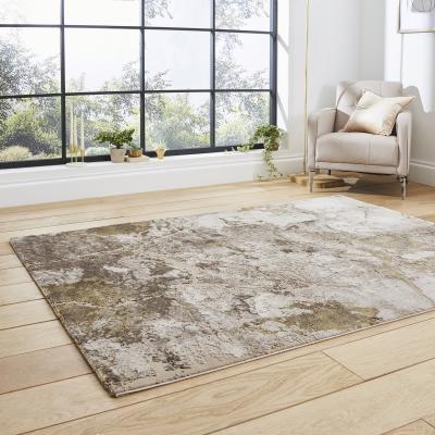 The Rug Seller Florence 50032 Marble Modern Rugs in Beige Gold