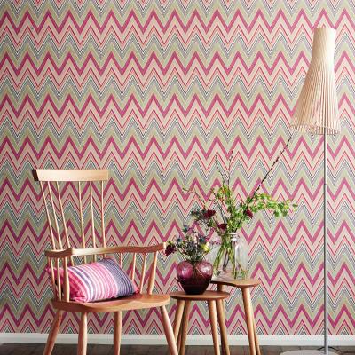 The Rug Seller Groove Zig Zag Wallpaper 110852 by Scion in Peony Amethyst Purple&nbsp;Roll