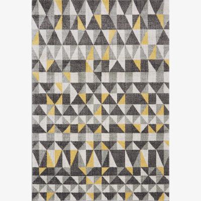 The Rug Seller Nova NV01 Flag Geometric Rugs in Grey Yellow&nbsp;160x230cm