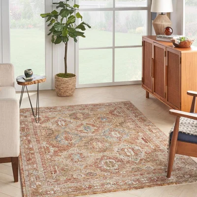 The Rug Seller Sahar SHR01 Traditional Persian Rugs by Nourison in Rust Orange282x383cm