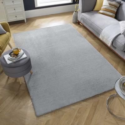 The Rug Seller Echo Revel Soft Shaggy Rugs in Light Grey