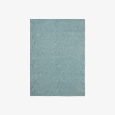The Rug Seller Gio Geometric Wool Rugs 39108 by Wedgwood in Mineral Blue