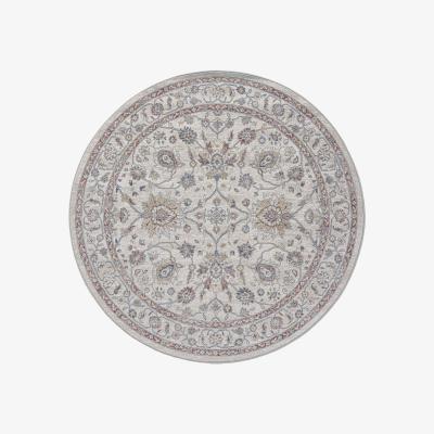 The Rug Seller Da Vinci Traditional Round Circle Rug 57166 6484 in Beige200x200cm
