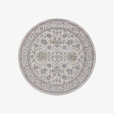 The Rug Seller Da Vinci Traditional Round Circle Rug 57166 6484 in Beige200x200cm