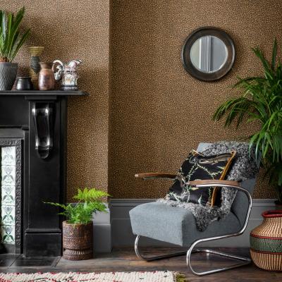 The Rug Seller Senzo Spot Wallpaper 6028 by Cole & Son in Charcoal GingerRoll