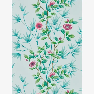The Rug Seller Lady Alford Wallpaper 112901 by Harlequin in Sky Magenta&nbsp;Roll