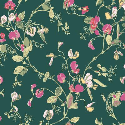 The Rug Seller Sweet Pea Wallpaper 115 11033 by Cole & Son in Cerise Pink&nbsp;Roll