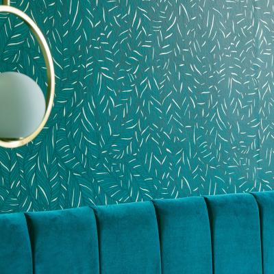 The Rug Seller Selva Wallpaper W0144 02 by Clarke and Clarke in Emerald Green&nbsp;Roll