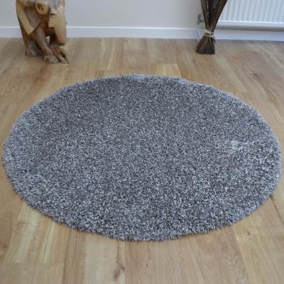 The Rug Seller Twilight Circular Rugs 39001 9999 Silver Shaggy