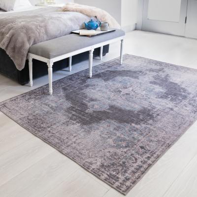 The Rug Seller Kaya Roya KY05 Traditional Persian Floral Rugs in Blue Black