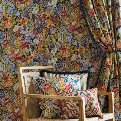 The Rug Seller Sanguine Wallpaper 2112839 by Harlequin in Pomegranate Clementine Peony Blueberry&nbsp;Roll
