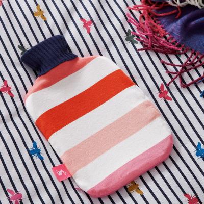 The Rug Seller Lighthouse Stripe Hot Water Bottle and Cover by Joules in Pink&nbsp;2