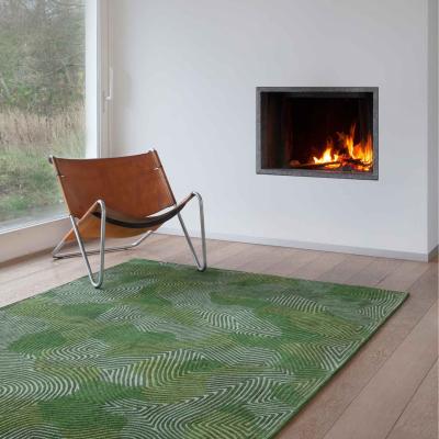 The Rug Seller Meditation Coral Rug 9231 in Tropical Green