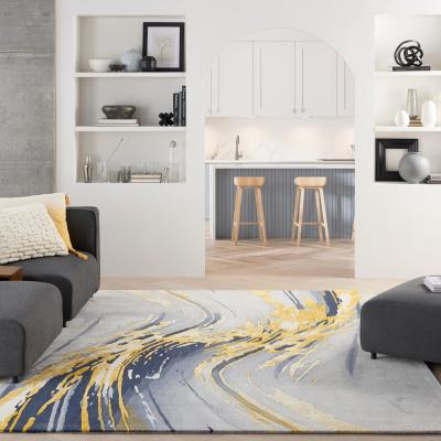 The Rug Seller Prismatic Abstract Rugs PRS24 by Nourison in Grey Gold236x297cm