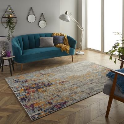 The Rug Seller Gilbert 90 X Distressed Abstract Rugs in Multi
