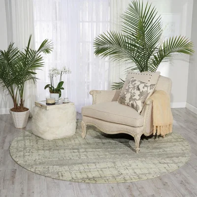 The Rug Seller Nourison Twilight Circular Rugs TWI10 in Ivory