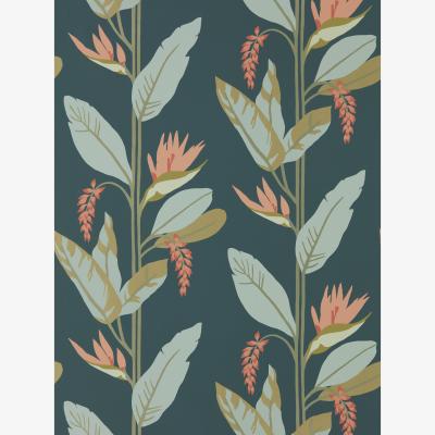 The Rug Seller Llenya Wallpaper 112236 by Harlequin in Ink Coral Seaglass&nbsp;Roll