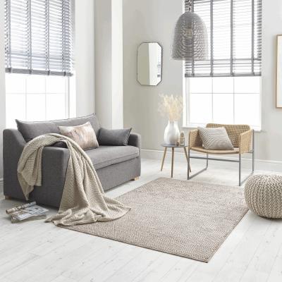 The Rug Seller Loop Rugs 7426D in Light grey and Ivory