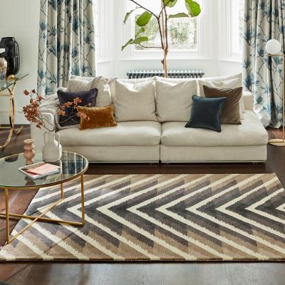 The Rug Seller Makalu 142605 Chevron Rugs by Harlequin in Flint250x350cm