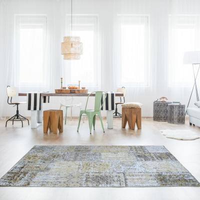 The Rug Seller Amalfi Traditional Patchwork Rugs 94010 2001 in Sand Beige&nbsp;140x200cm