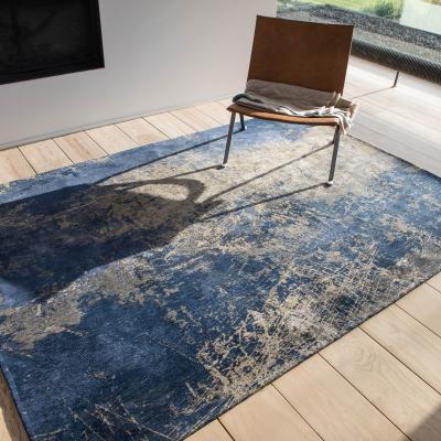 The Rug Seller Mad Men Cracks Rugs 8629 in Abyss Blue