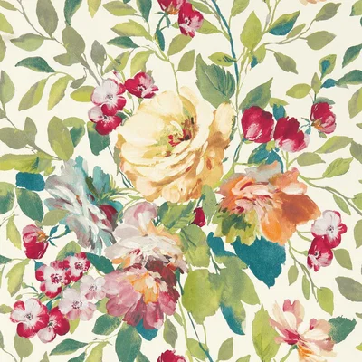 The Rug Seller Bloom Wallpaper W0139 04 by Clarke and Clarke in Multi&nbsp;Roll