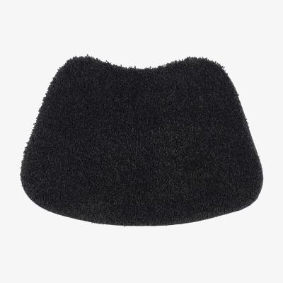 The Rug Seller Buddy Bath Washable Curve Mat Rugs in Black