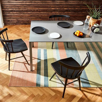 The Rug Seller Parwa Blocks Wool Rugs 026300 in Chalky Brights
