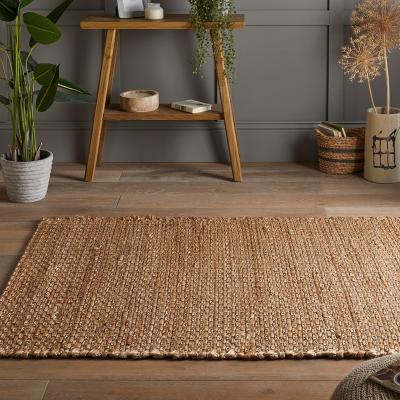 The Rug Seller Salford Chunky Jute Modern Rugs in Natural&nbsp;80x150cm