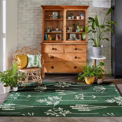 The Rug Seller Stipa 126407 Wool Rugs by Scion in Forest Green250x350cm