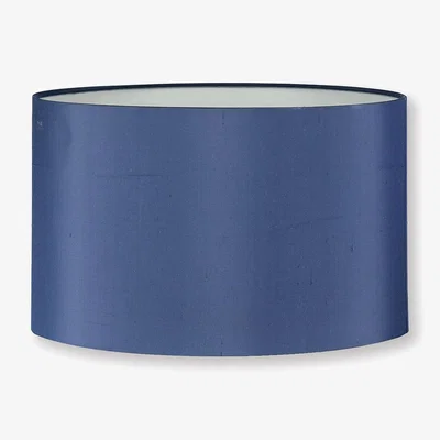 The Rug Seller Drum Silk Lampshade by William Yeoward in Midnight Blue&nbsp;45x28cm
