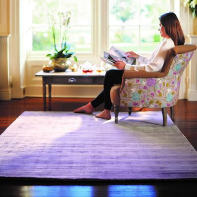 The Rug Seller Delano Plain Rugs in Mauve