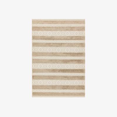 The Rug Seller Monty Stripe Geometric Outdoor Rugs in MN04 Natural Cream