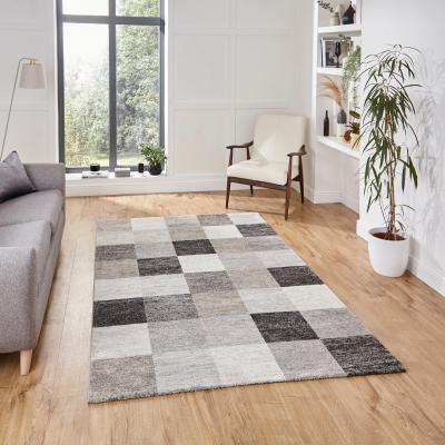 The Rug Seller Milano 20623 Geometric Block Rug in Beige