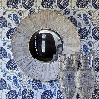 The Rug Seller Barrique Round Mirror by William Yeoward in Washed Acacia&nbsp;120x120cm