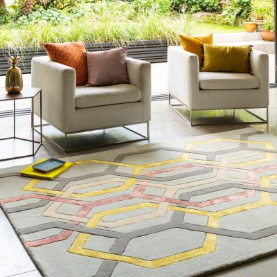 The Rug Seller Matrix Hexagon MAX67 Rugs in Silver