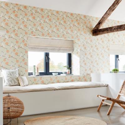 The Rug Seller Love Birds Wallpaper 112221 by Scion in Blush Pink&nbsp;Roll